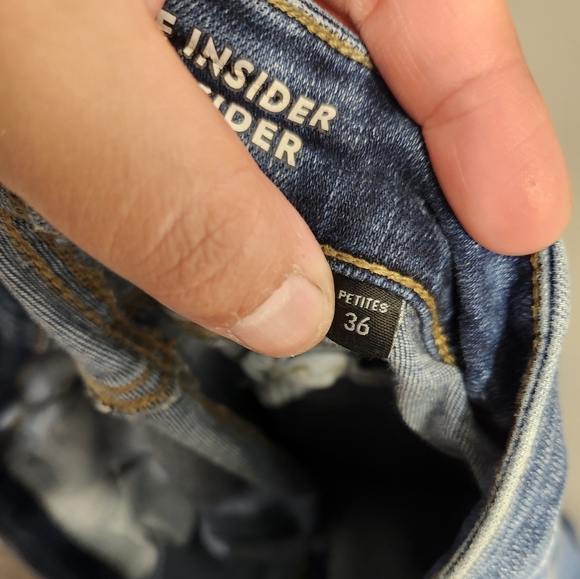 Blue plaid cuffed jeans - Picture 4 of 4